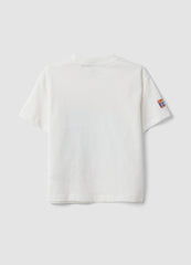 OVS White Oversized Pure Cotton T-Shirt With Skate Print For Boys