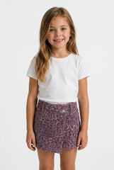 OVS Pink Animal-Print Slim-Fit Pure Cotton Shorts For Girls