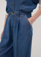 OVS Blue Wide-Leg Jeans In Pure Lyocell