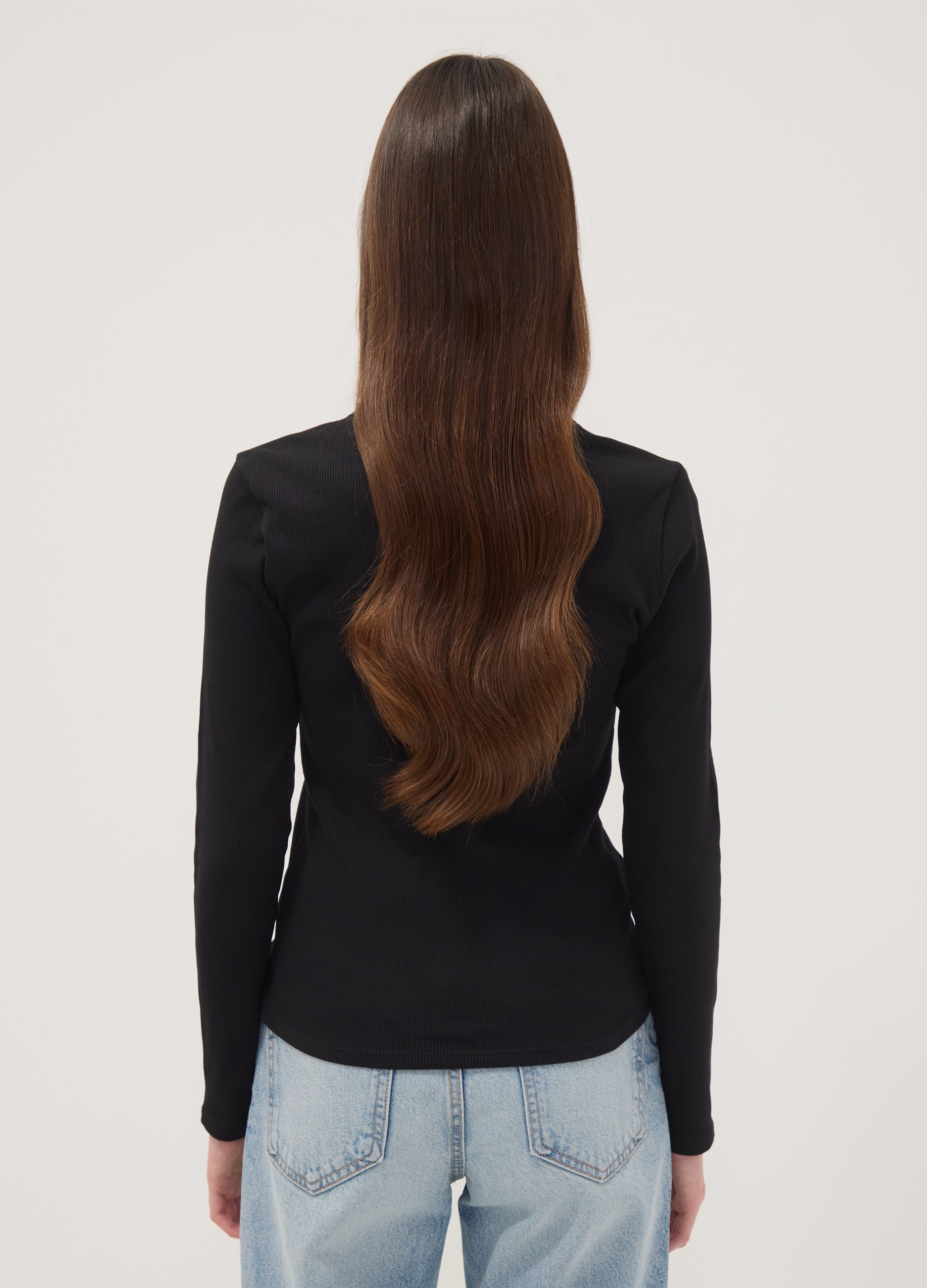 OVS Black Long-Sleeve Pure Cotton T-Shirt