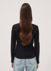 OVS Black Long-Sleeve Pure Cotton T-Shirt
