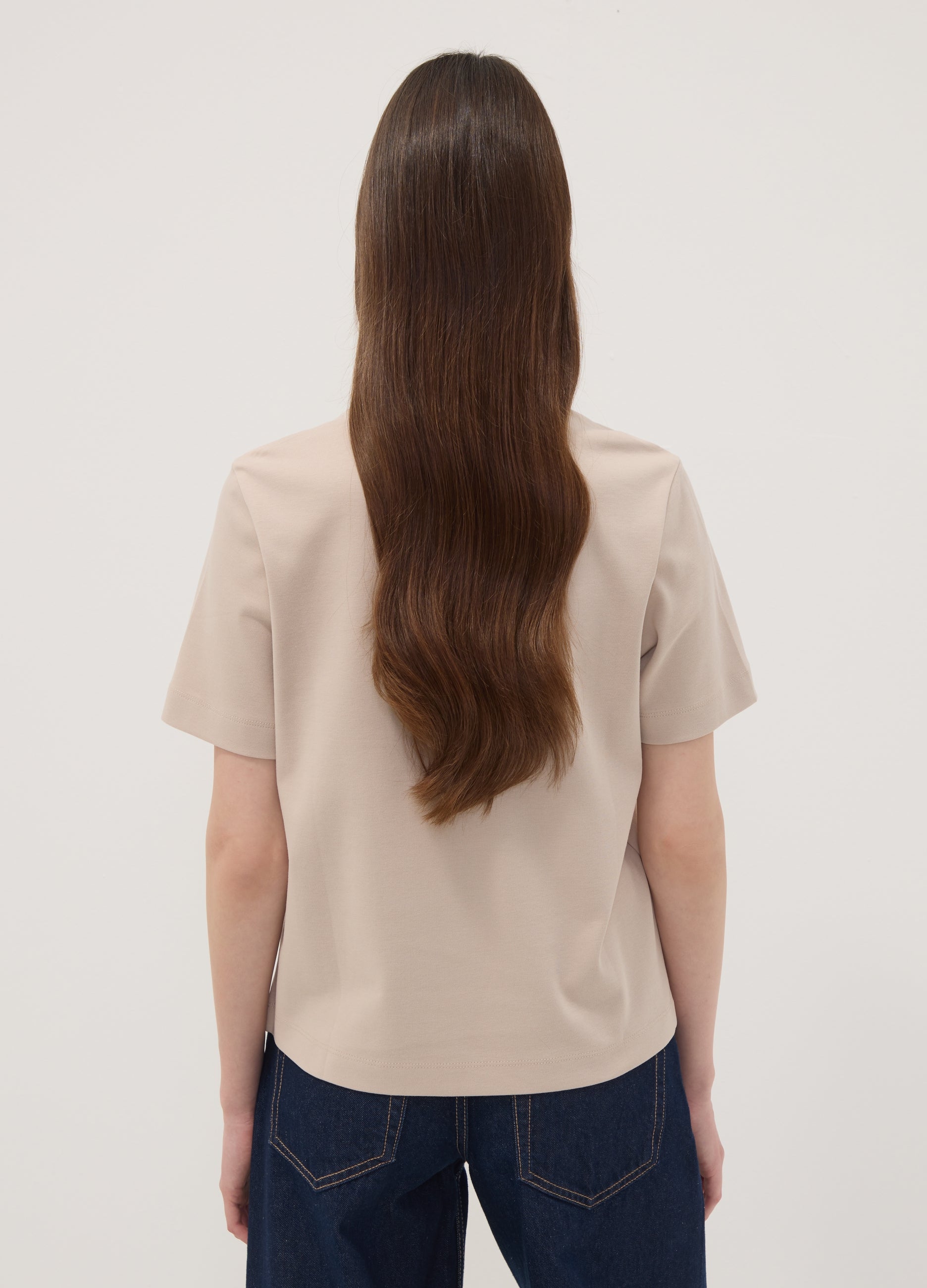 OVS Beige Relaxed-Fit Pure Cotton Short-Sleeve T-Shirt