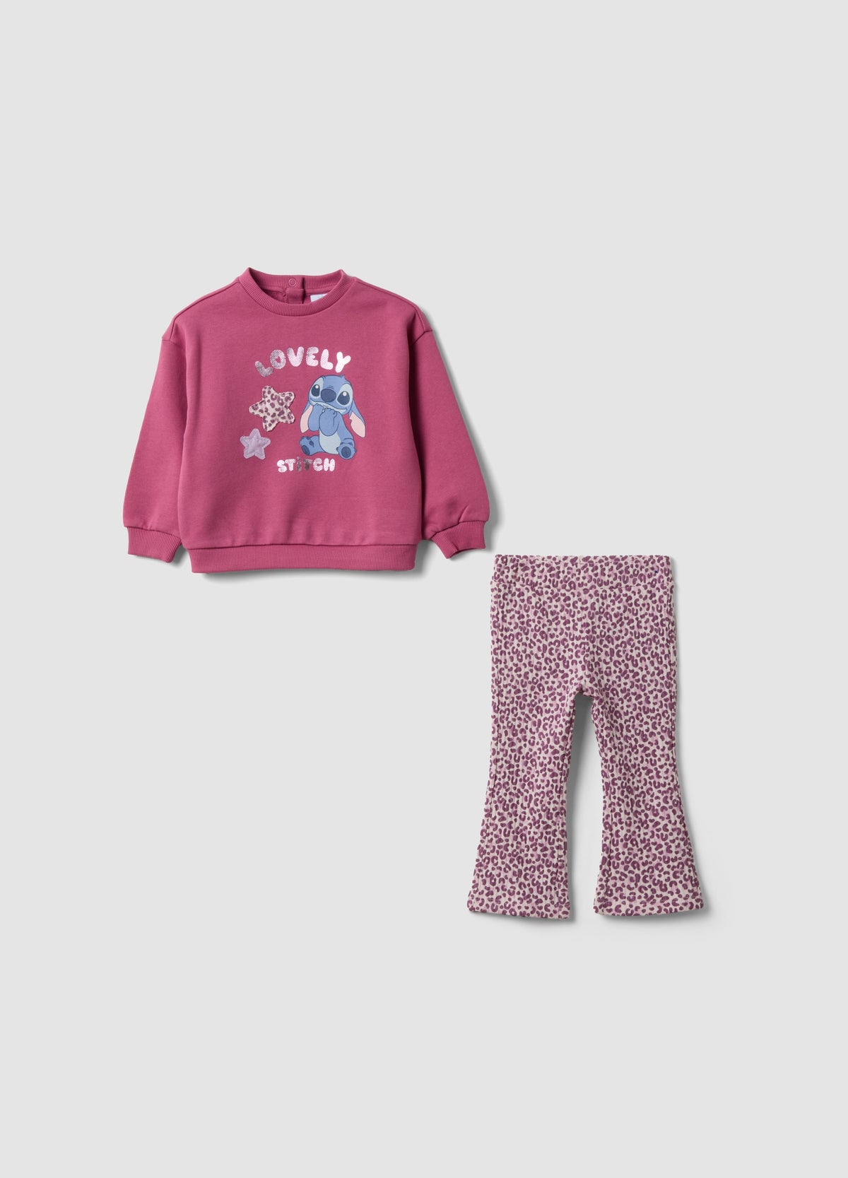 OVS Pink pure cotton sweatshirt and leggings set
