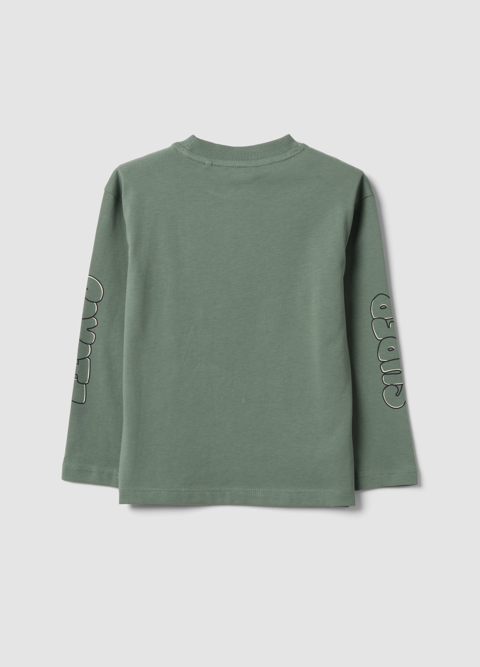 OVS Boys’ Green Pure Cotton Long-Sleeve Looney Tunes Print T-Shirt