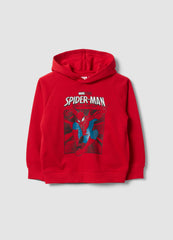OVS Red Oversized Cotton-Blend Hoodie With Spider-Man Print For Boys