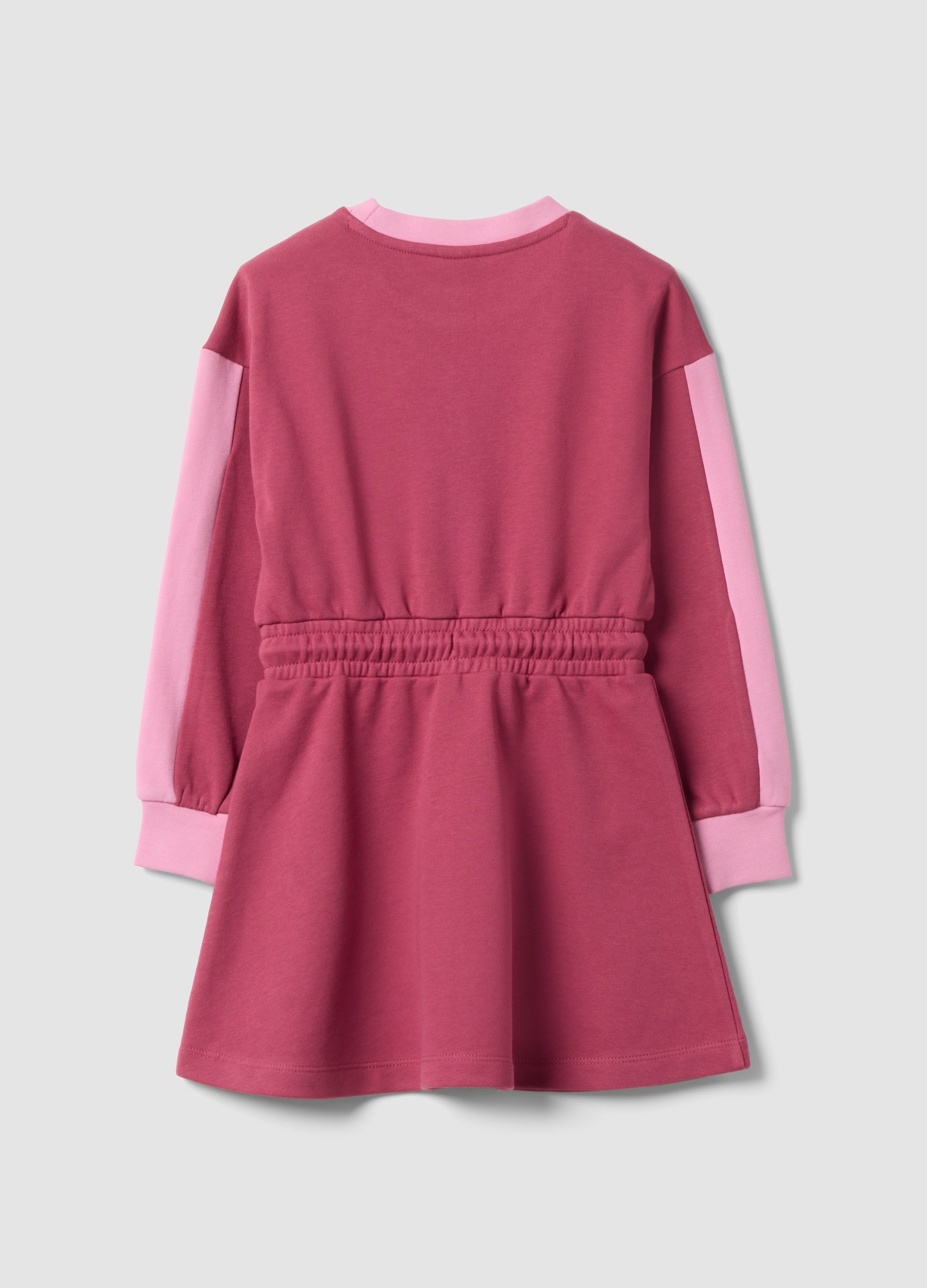 OVS Girls’ Pink Cotton-Blend Dress With Lilo & Stitch Print