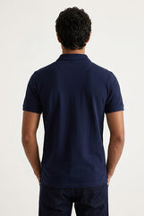 OVS Blue Pure Cotton Piquã© Polo Shirt With Classic Collar, Regular Fit
