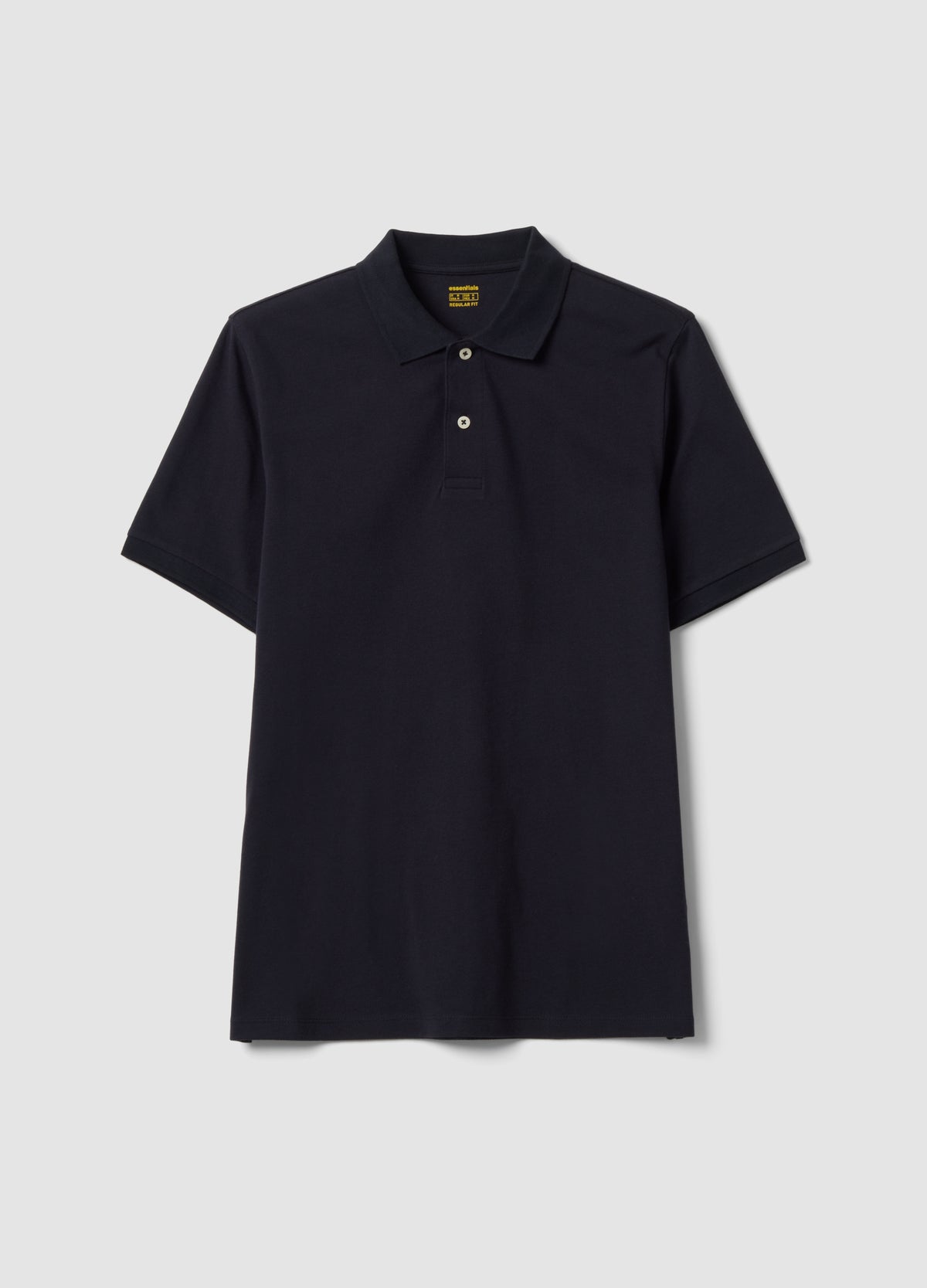 OVS Black Pure Cotton Piquã© Polo With Classic Collar, Regular Fit