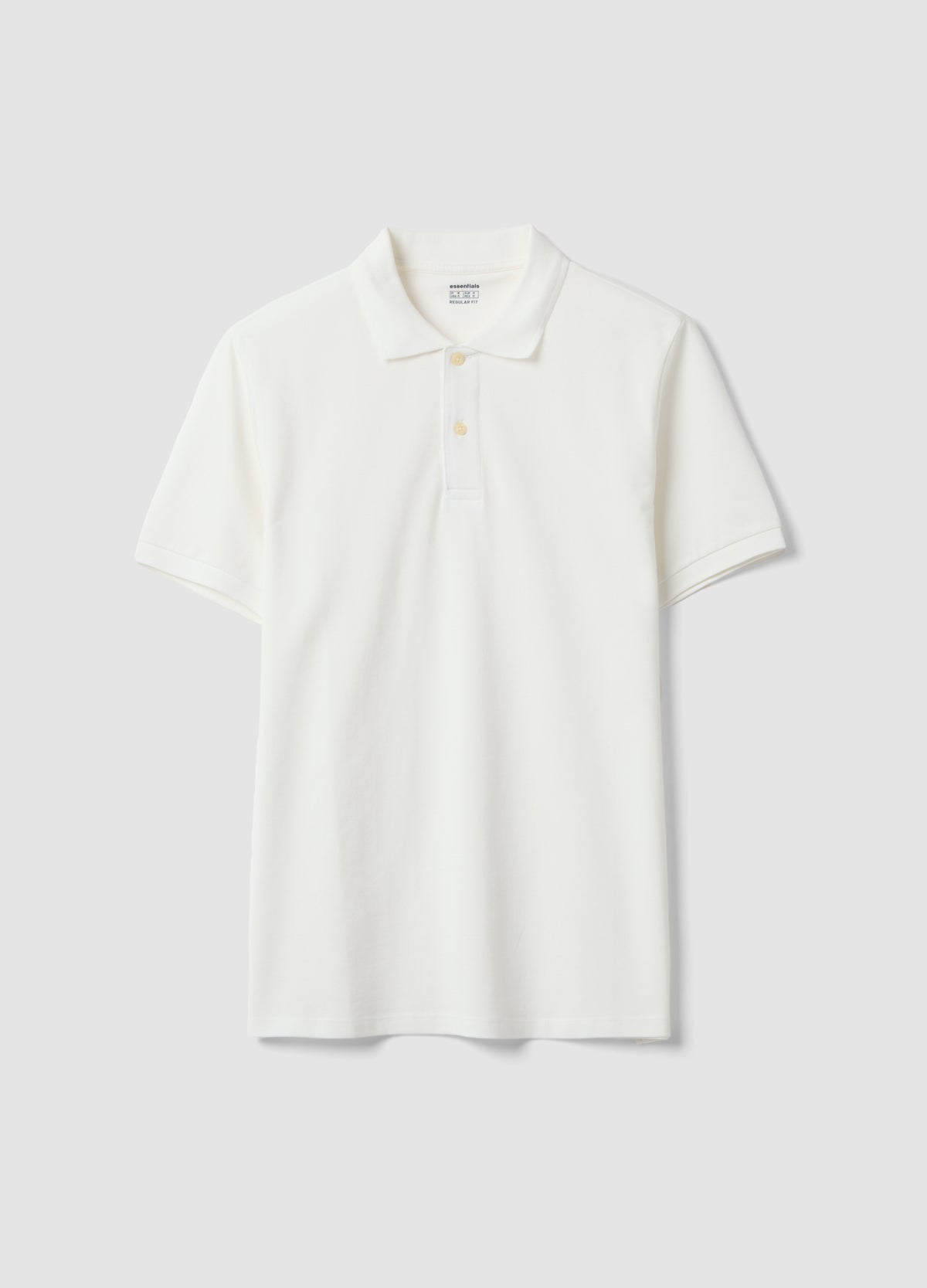 OVS White Pure Cotton Piquã© Polo Shirt With Classic Collar, Regular Fit