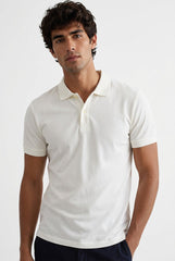 OVS White Pure Cotton Piquã© Polo Shirt With Classic Collar, Regular Fit