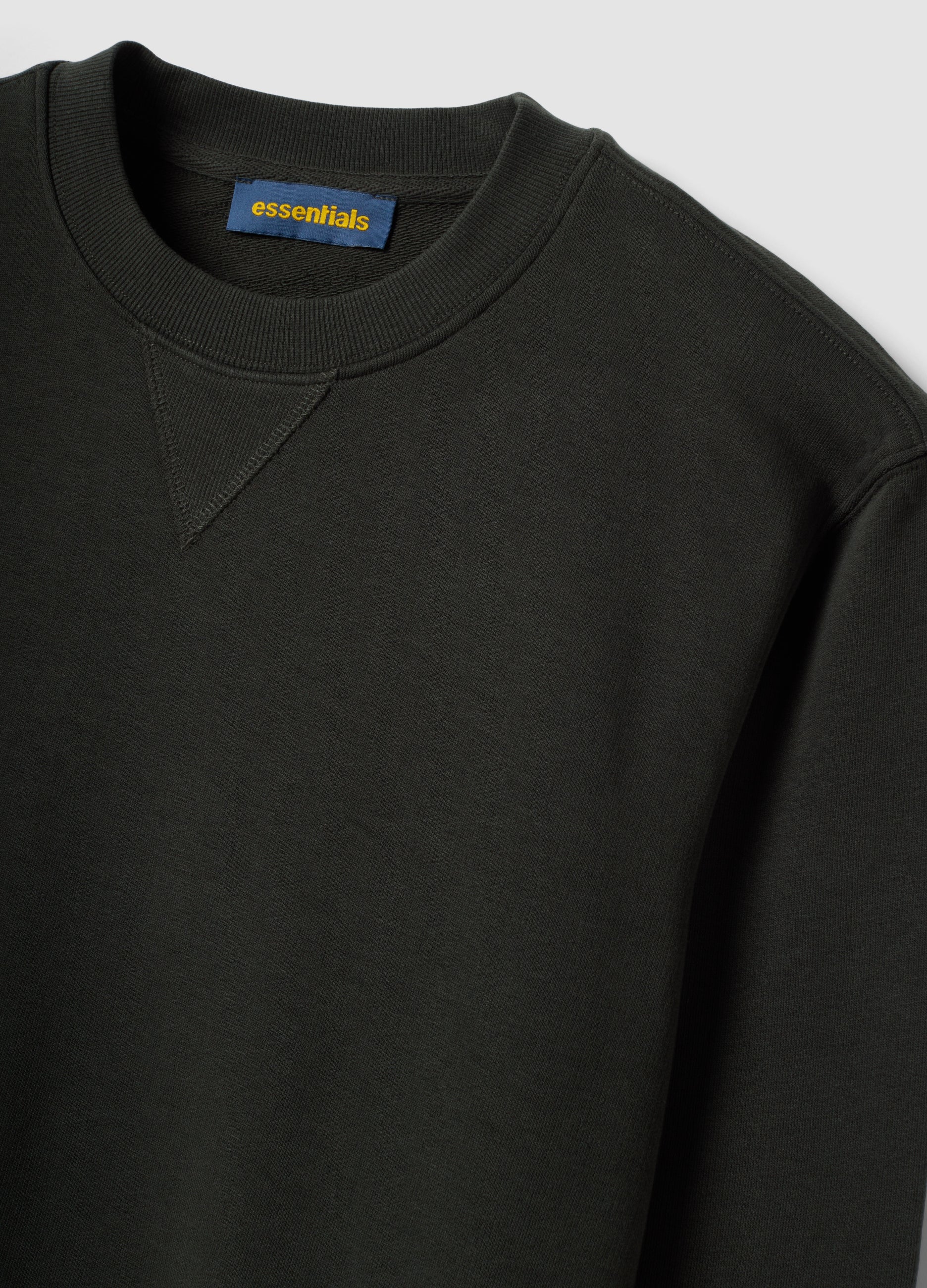OVS Black crew-neck sweatshirt in cotton blend, regular fit