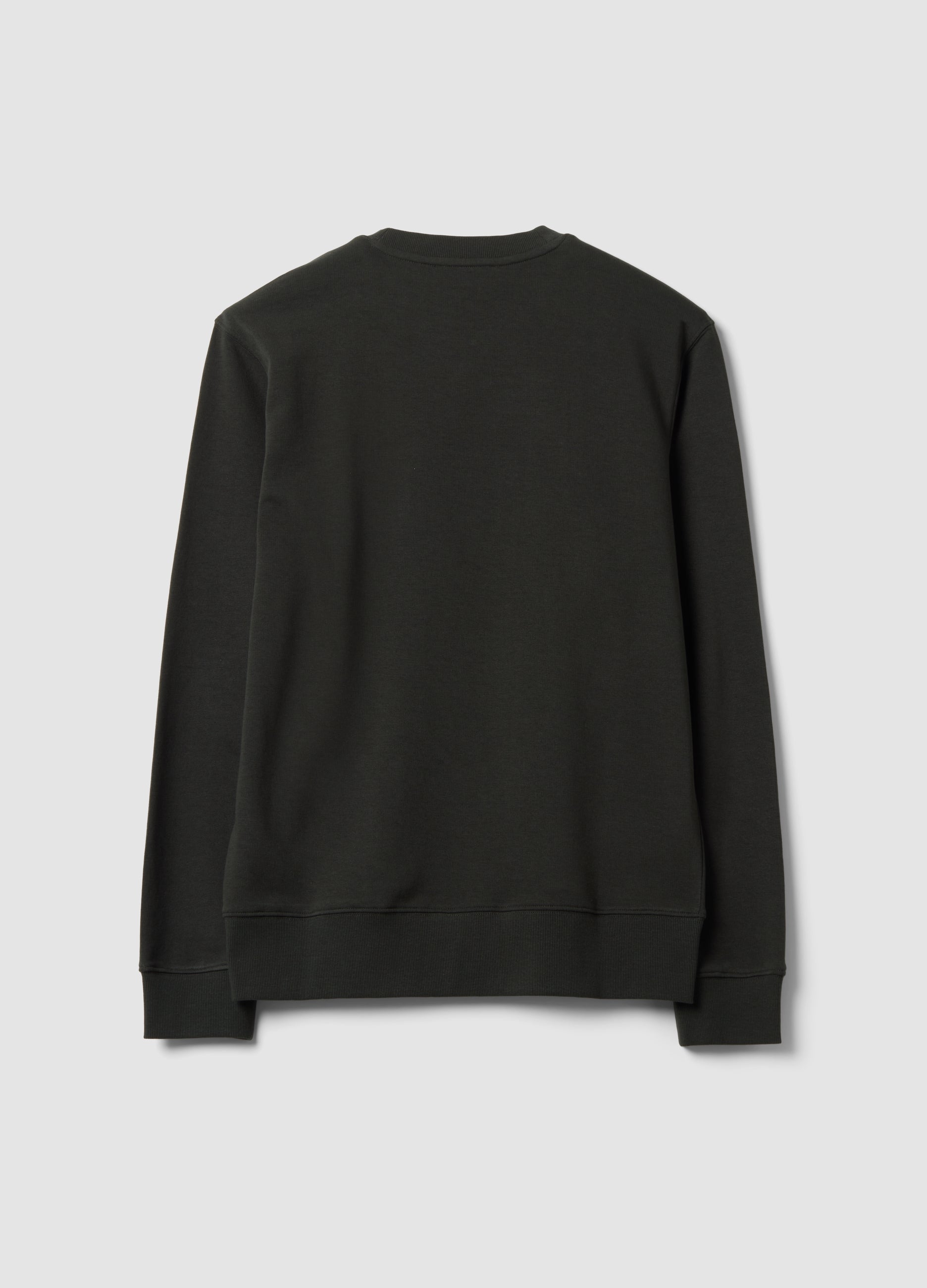 OVS Black crew-neck sweatshirt in cotton blend, regular fit