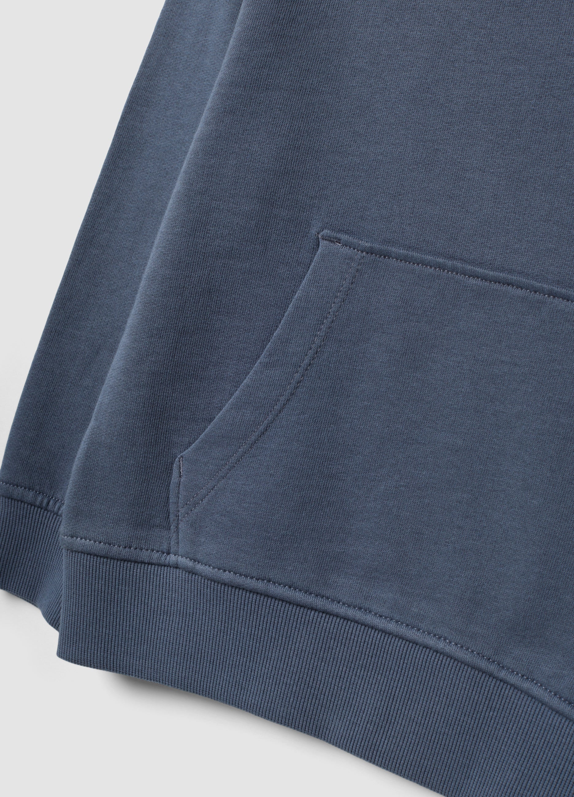 OVS Grey Oversized Pure Cotton Hoodie With Print And Kangaroo Pocket For Boys