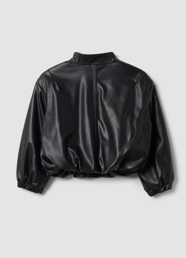 OVS Black Zip-Up Jacket, Regular Fit, For Girls