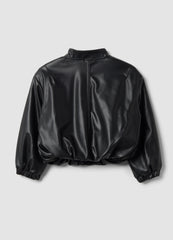OVS Black Zip-Up Jacket, Regular Fit, For Girls