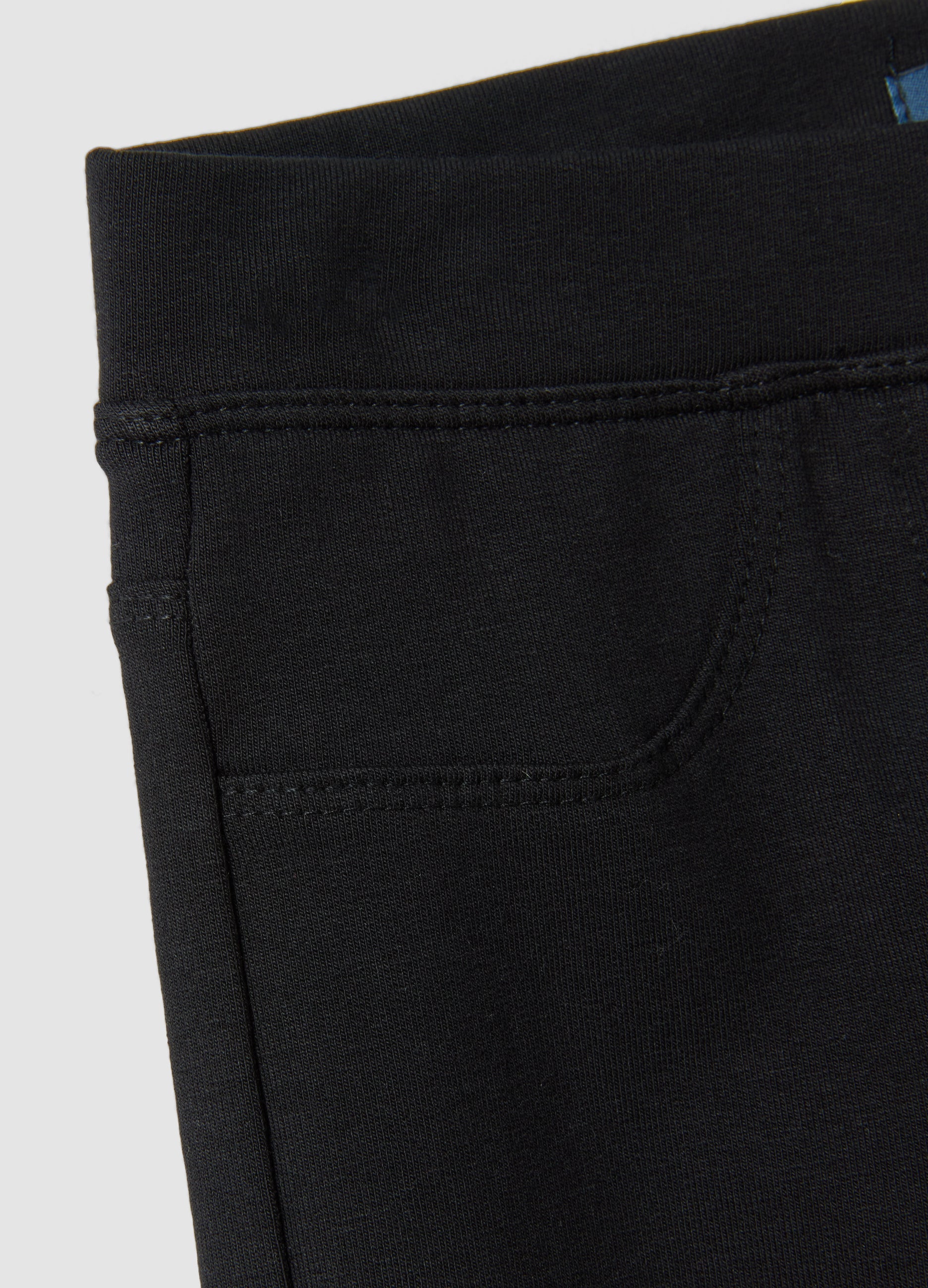OVS Girls’ Black Slim-Fit Stretch Organic Cotton Treggings