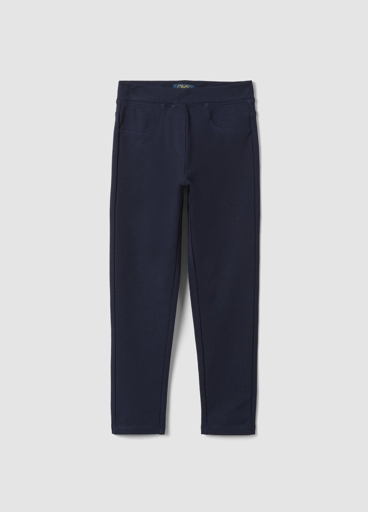 OVS Girls' Blue Slim-Fit Stretch Organic Cotton Treggings