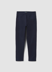 OVS Girls' Blue Slim-Fit Stretch Organic Cotton Treggings
