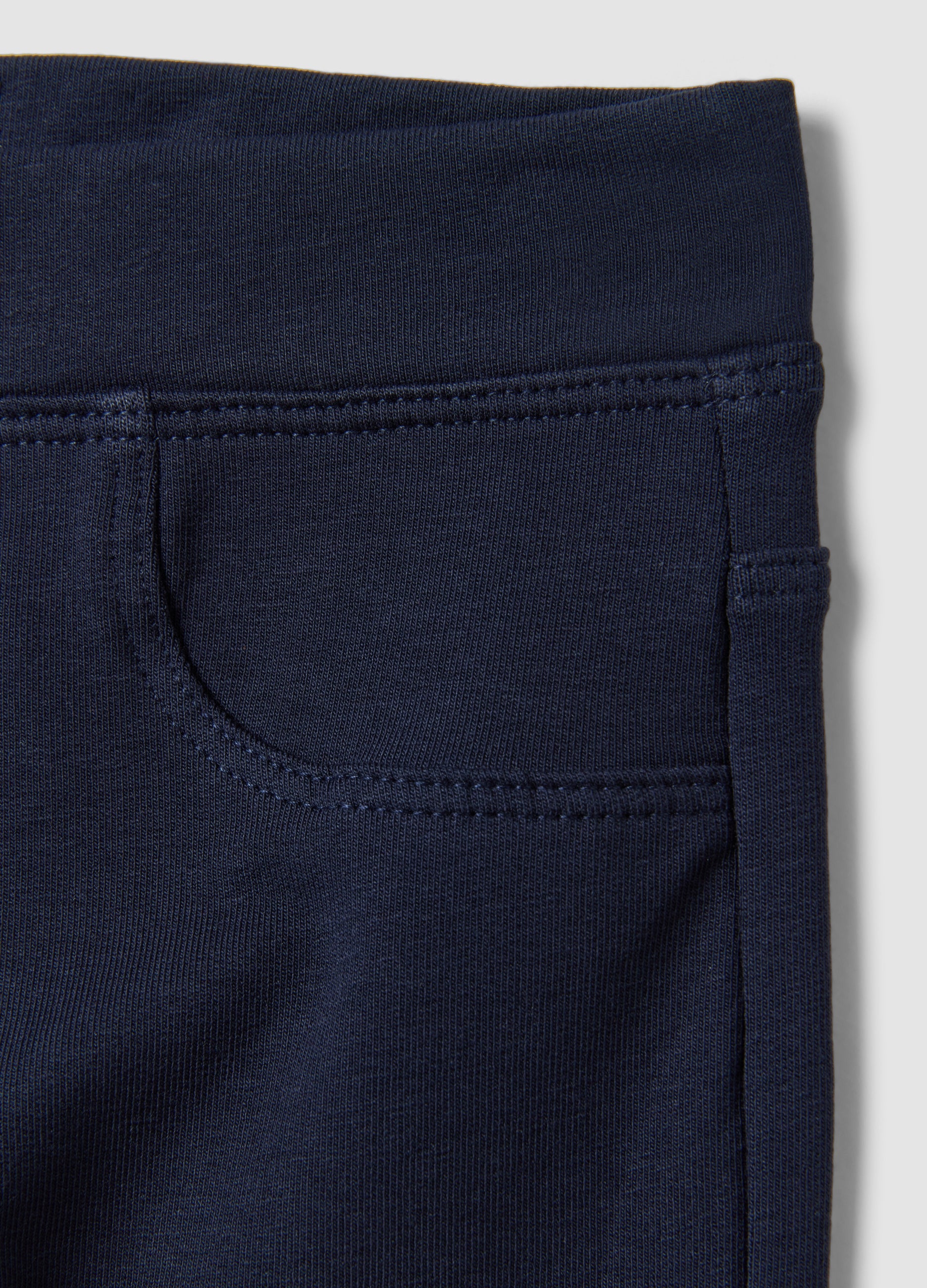 OVS Girls' Blue Slim-Fit Stretch Organic Cotton Treggings