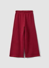OVS Red Pure Cotton Trousers With Elasticated Waist And Bow For Girls