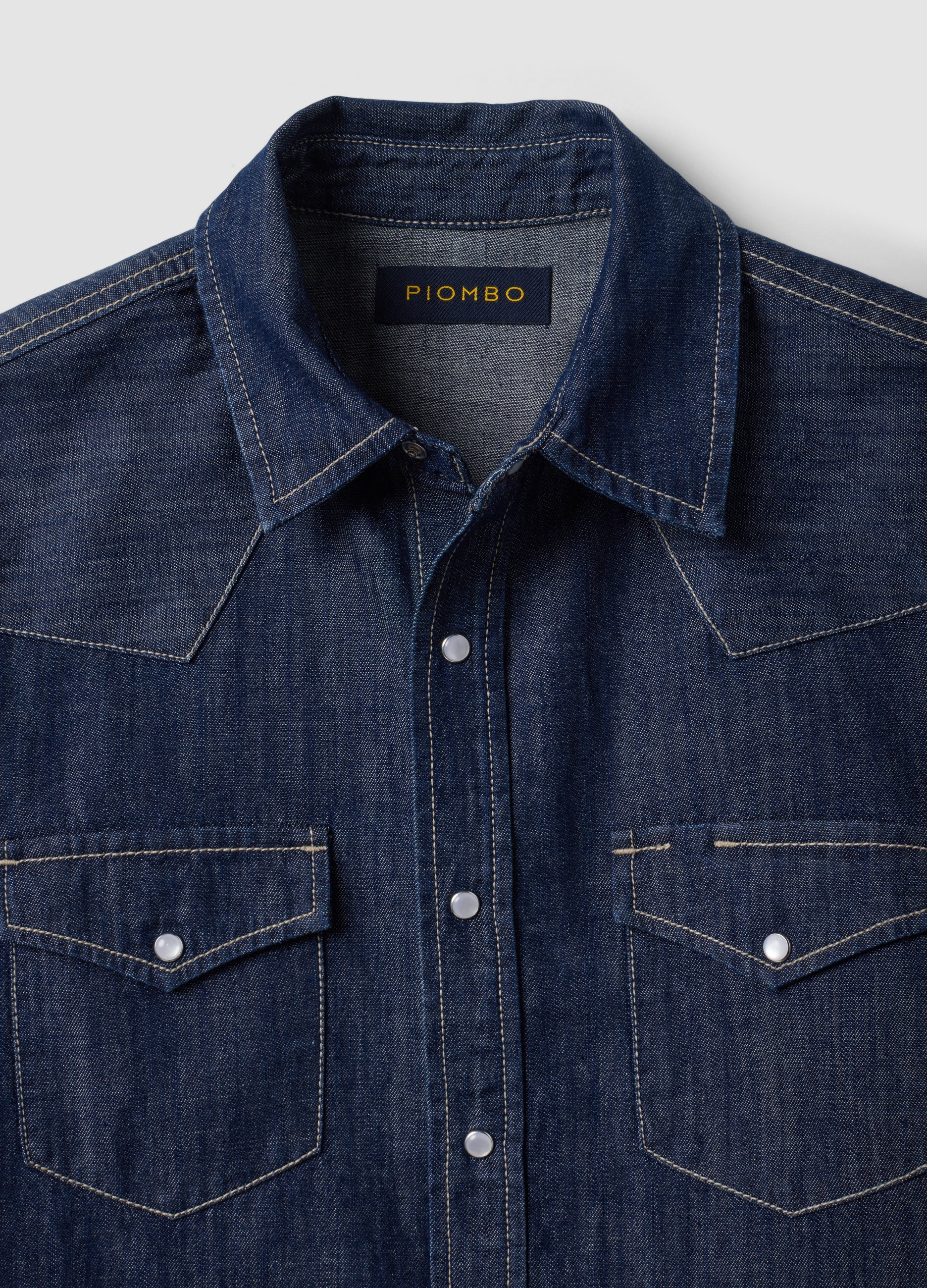 OVS Dark Blue Pure Cotton Denim Shirt, Regular Fit
