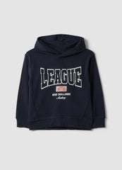 OVS Blue 100% Cotton Hoodie With Front Print For Boys