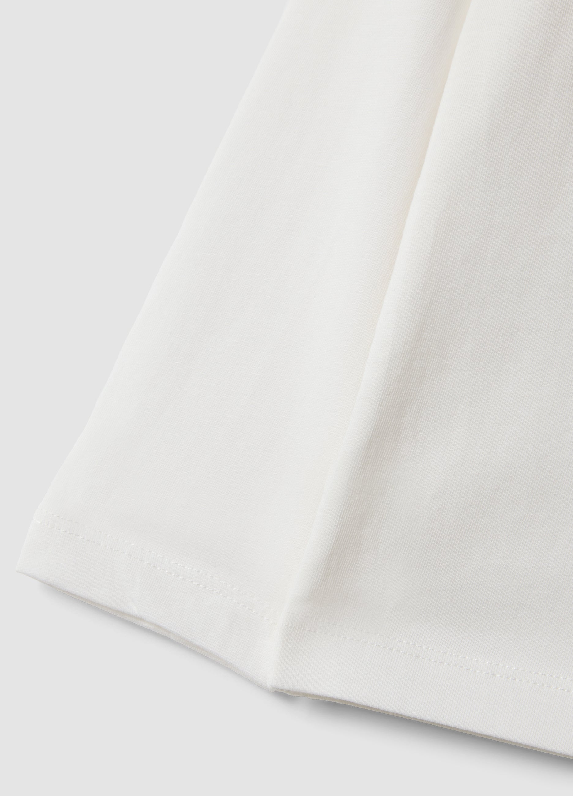 OVS White Pure Cotton Oversized Fit T-Shirt With Skate Print For Boys
