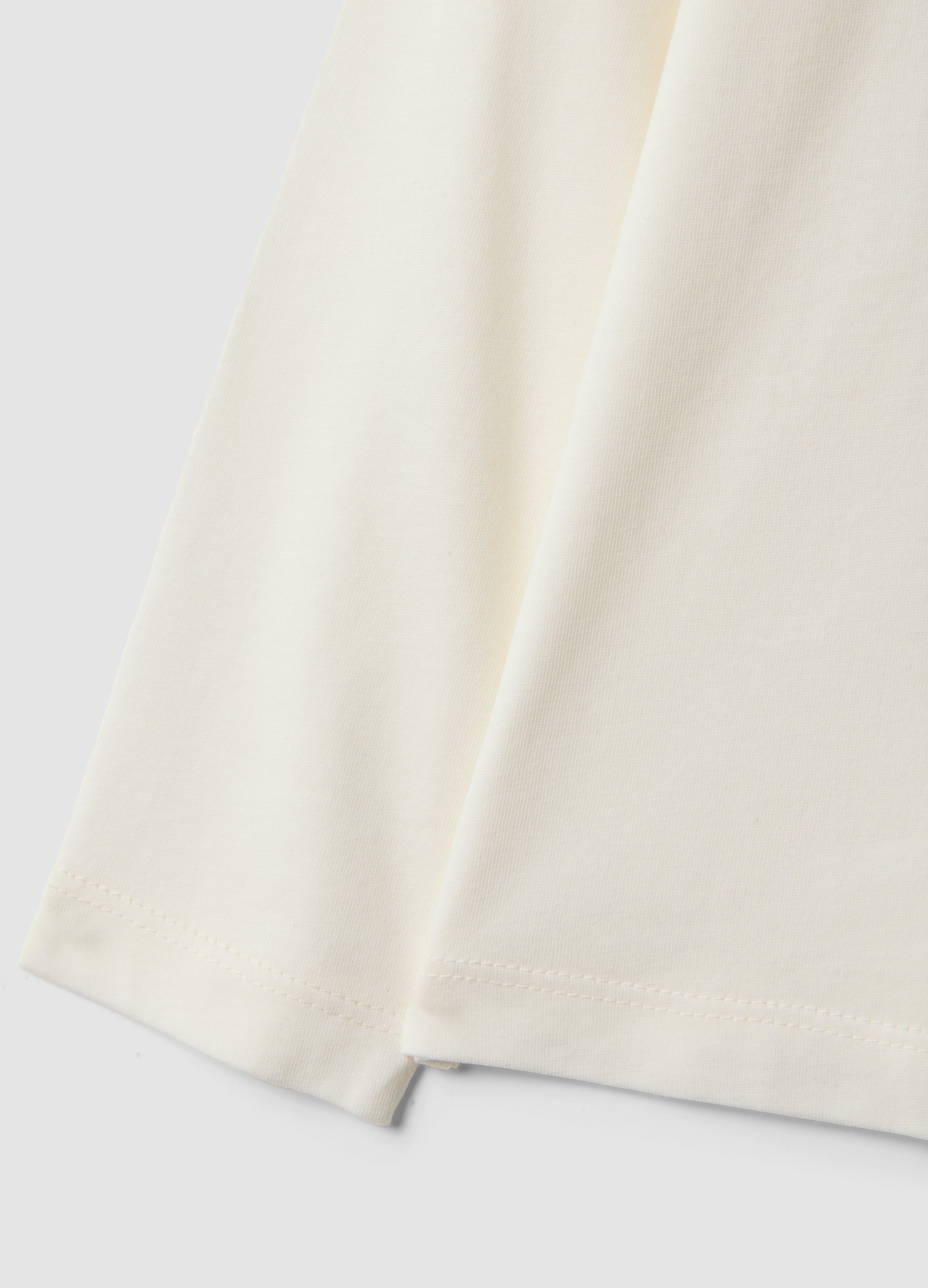 OVS White Pure Organic Cotton T-Shirt With Glitter Print For Girls