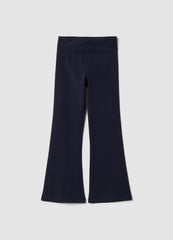 OVS Girls' Blue Flared Leggings In Stretchy Organic Cotton
