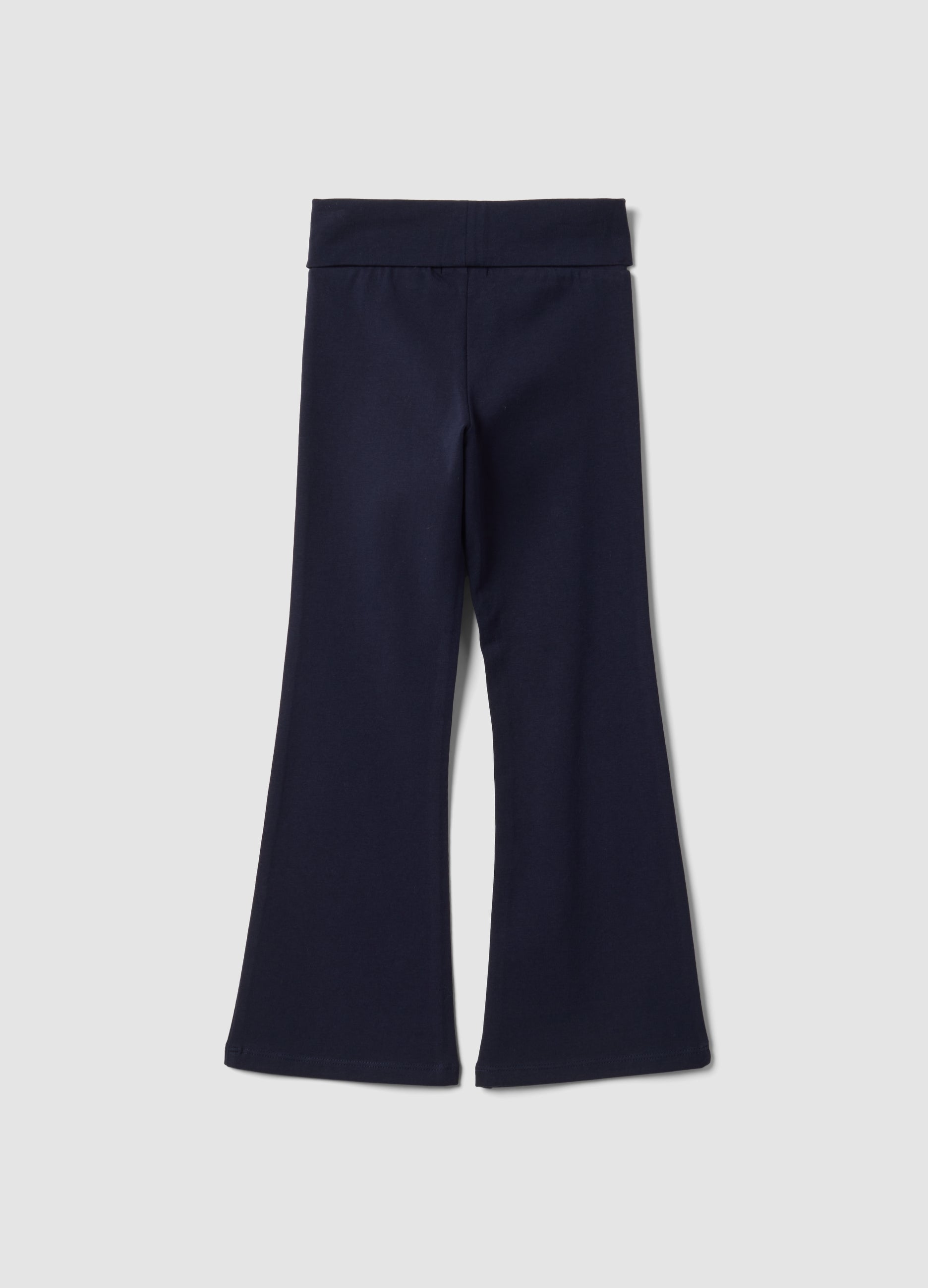 OVS Girls' Blue Flared Leggings In Stretchy Organic Cotton