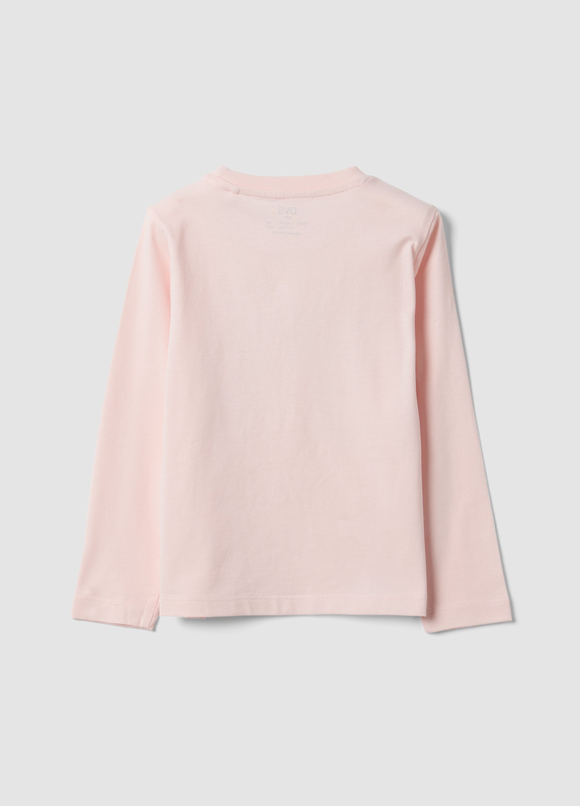 OVS Pink Pure Organic Cotton T-Shirt With Bow Print For Girls