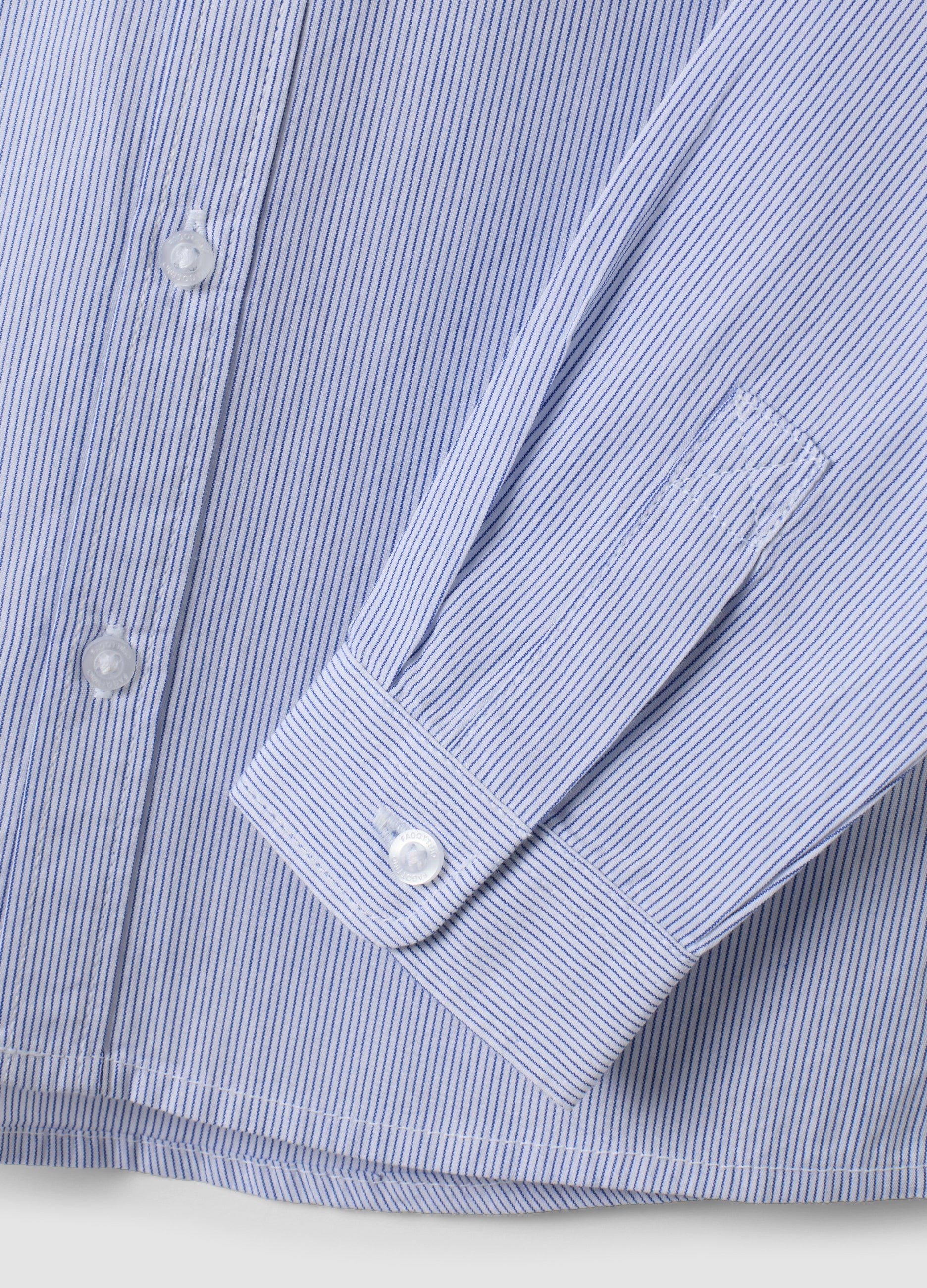 OVS White Striped Pure Cotton Shirt With Chest Pocket For Boys
