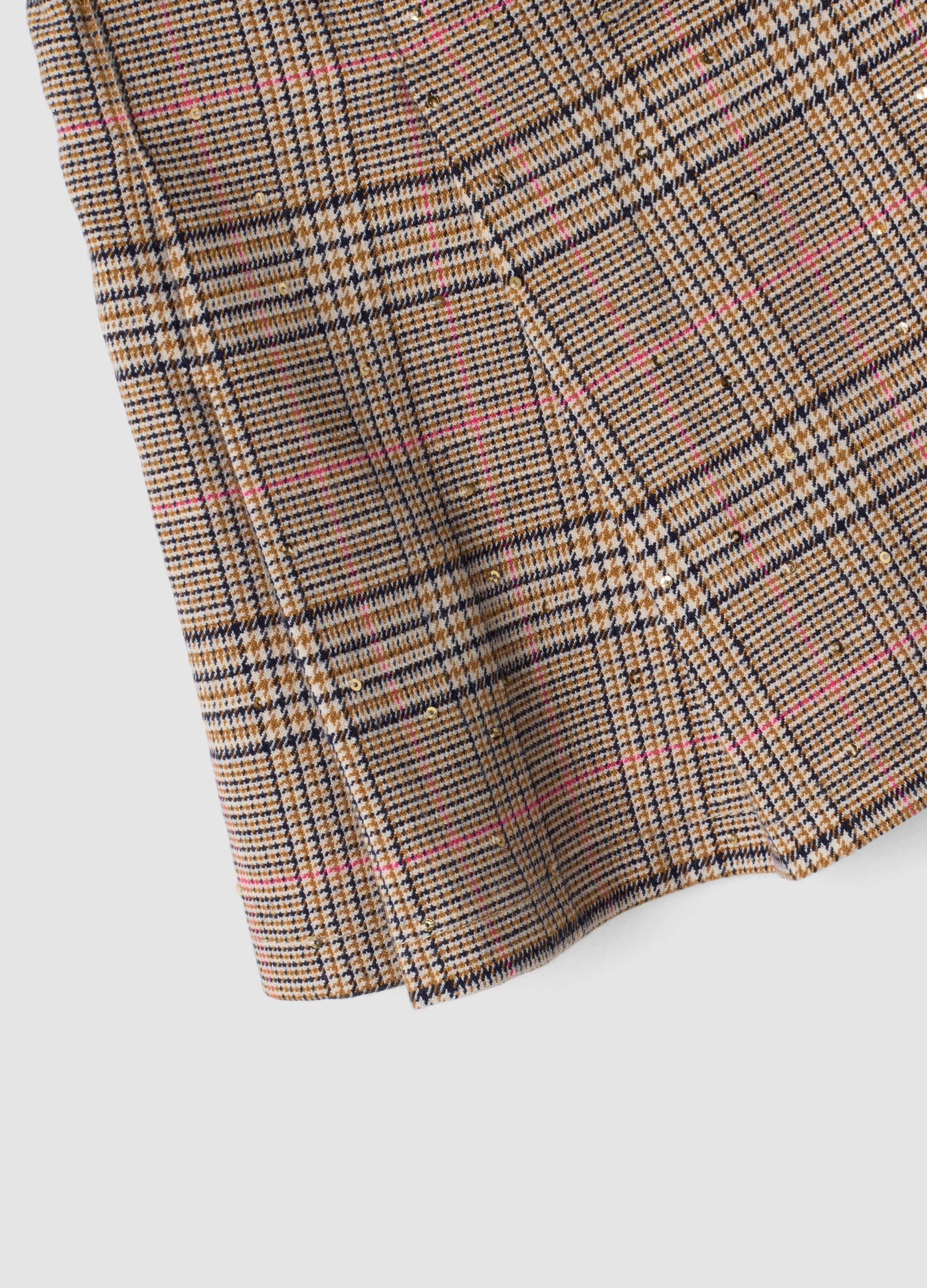 OVS Girls’ Brown Checked Stretch Viscose Skort
