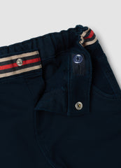 OVS Blue Stretch Cotton Trousers With Elasticated Waist For Baby Boy