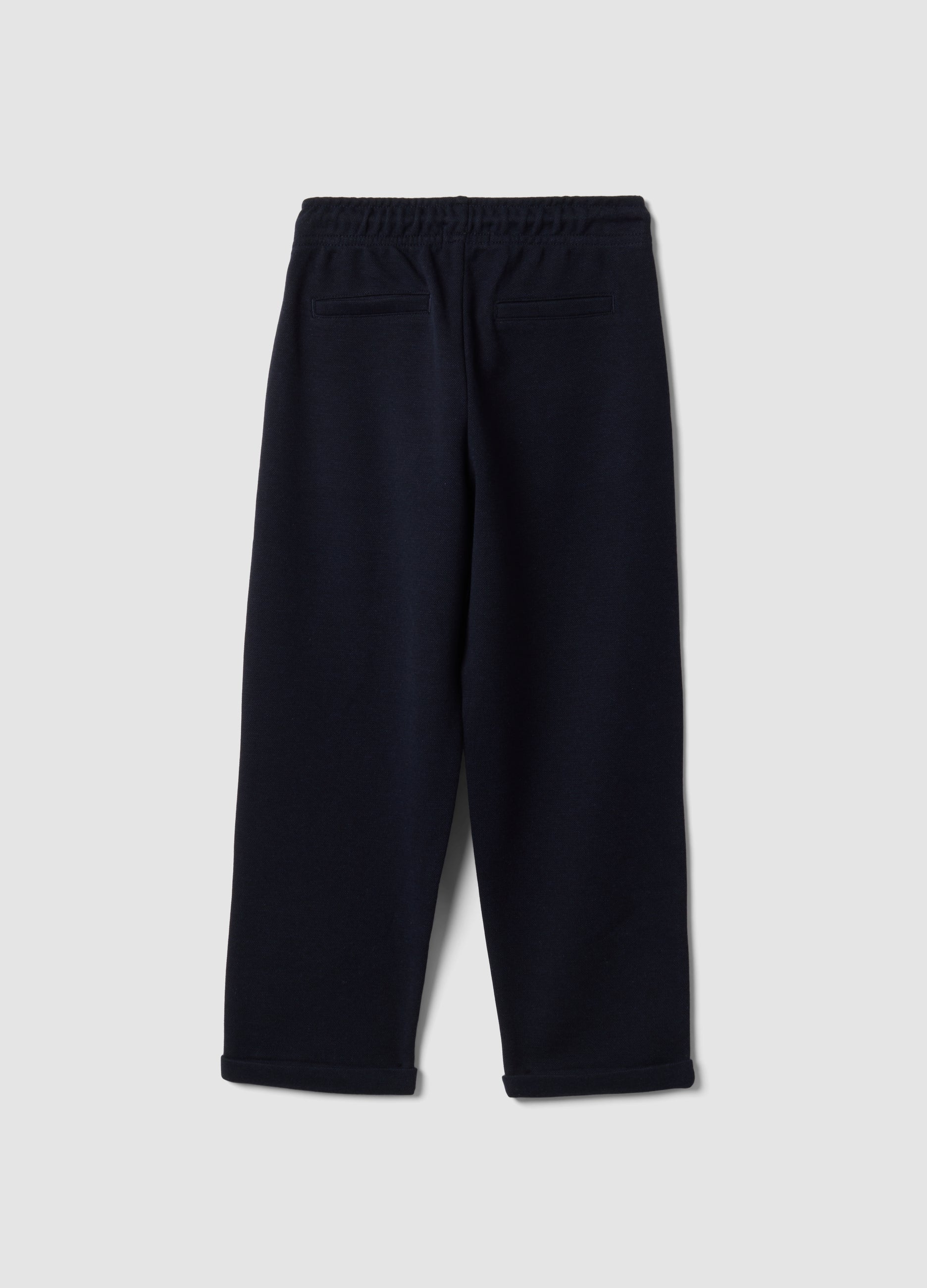 OVS Blue Stretch Viscose And Lyocell Regular-Fit Trousers For Boys
