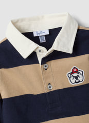 OVS Blue Striped Polo Shirt In Pure Organic Cotton For Baby Boy