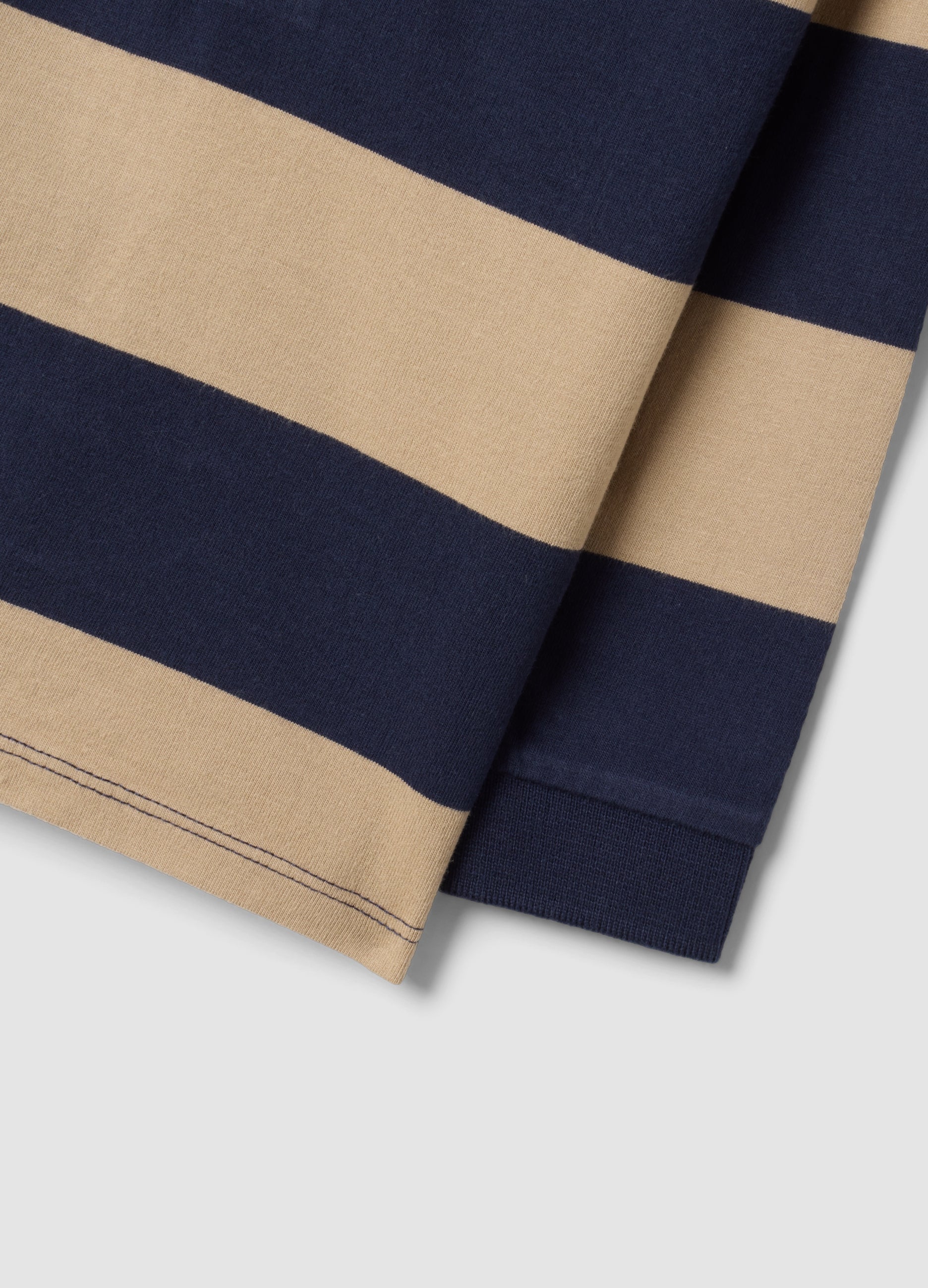 OVS Blue Striped Polo Shirt In Pure Organic Cotton For Baby Boy
