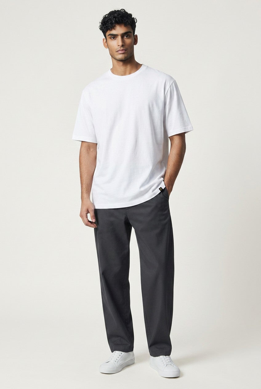 OVS White Pure-Cotton Crew-Neck T-Shirt In A Regular Fit