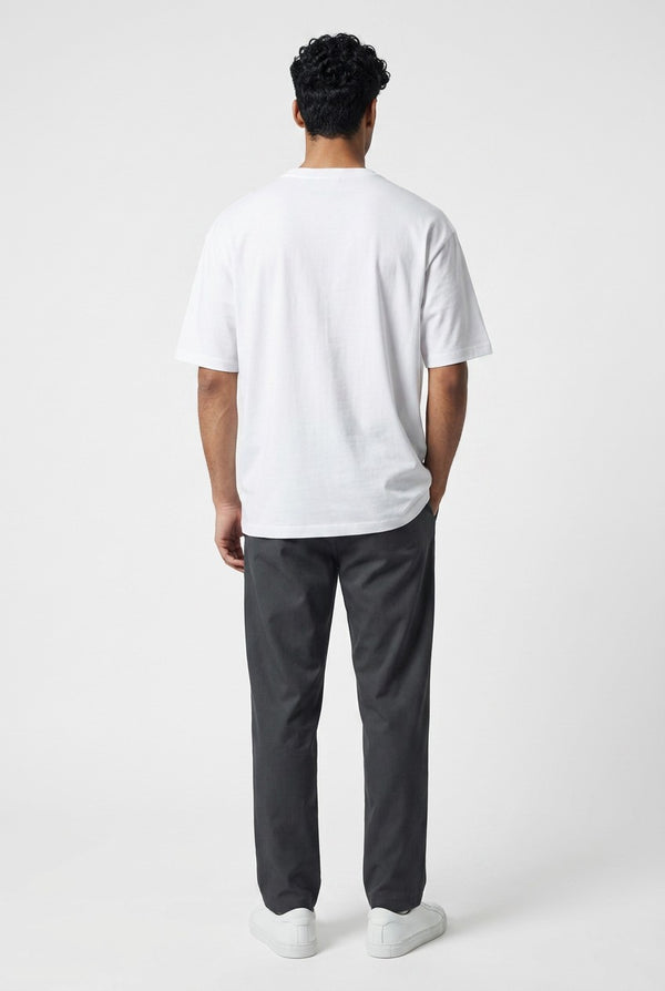 OVS White Pure-Cotton Crew-Neck T-Shirt In A Regular Fit