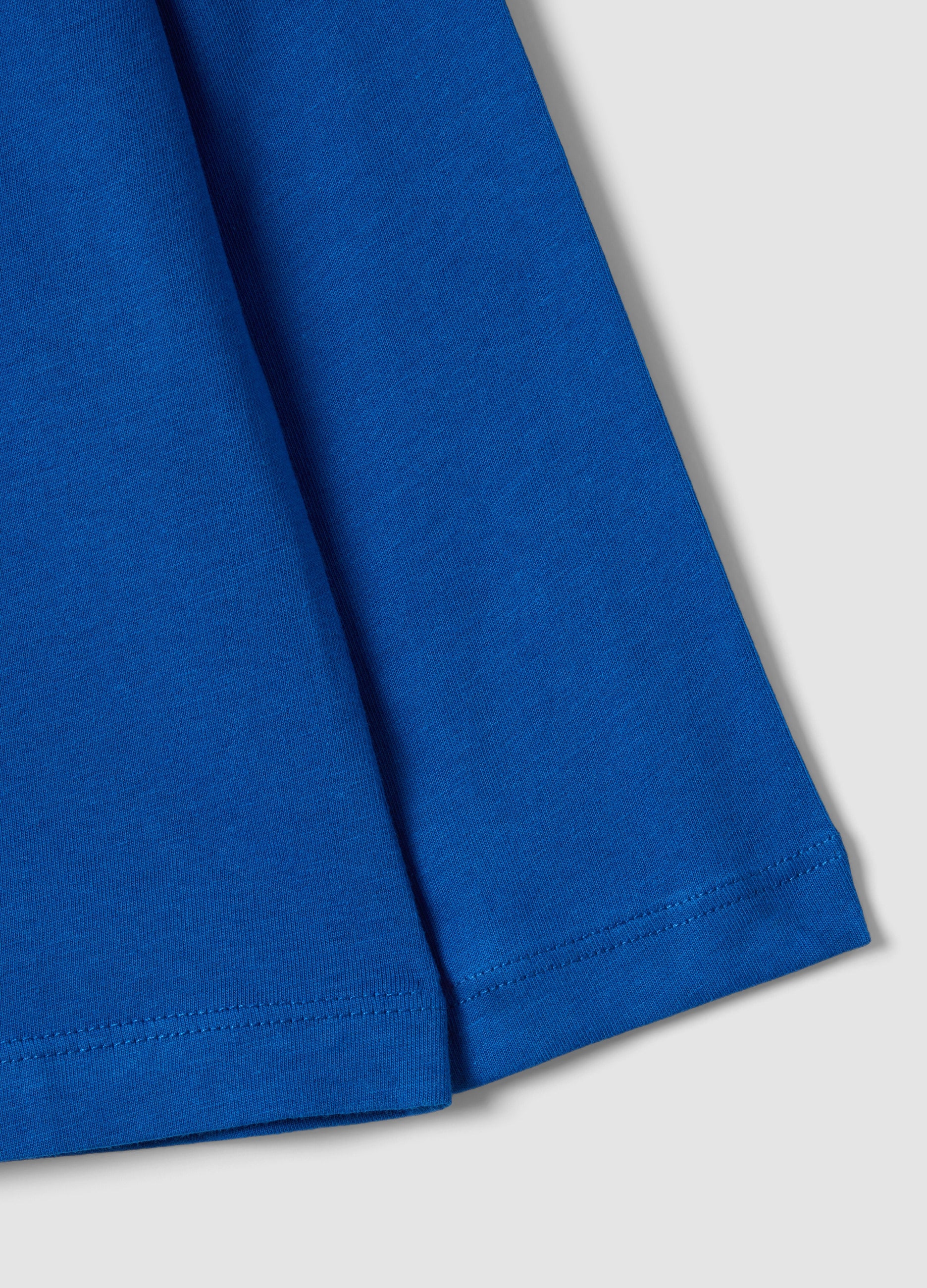 OVS Blue Organic Cotton T-Shirt With Varsity Print For Boys