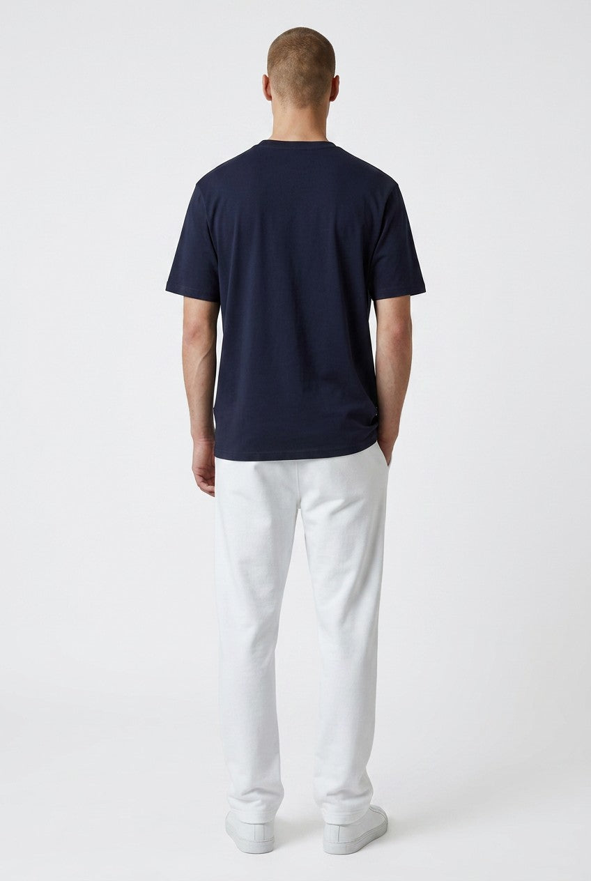 OVS Blue Pure Cotton Crew-Neck T-Shirt, Regular Fit