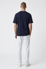 OVS Blue Pure Cotton Crew-Neck T-Shirt, Regular Fit