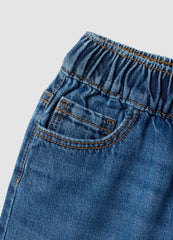 OVS Girls’ Blue Wide-Leg Pure Cotton Jeans With Elasticated Waist