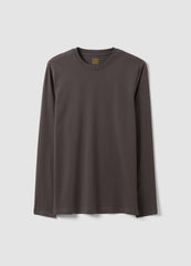 OVS Grey Long-Sleeve Crew-Neck T-Shirt In 100% Organic Cotton