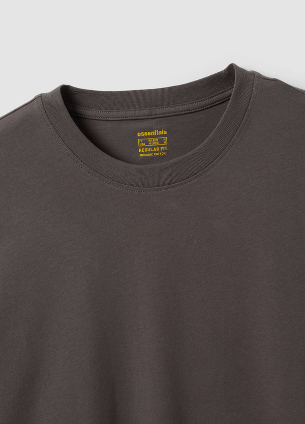 OVS Grey Long-Sleeve Crew-Neck T-Shirt In 100% Organic Cotton