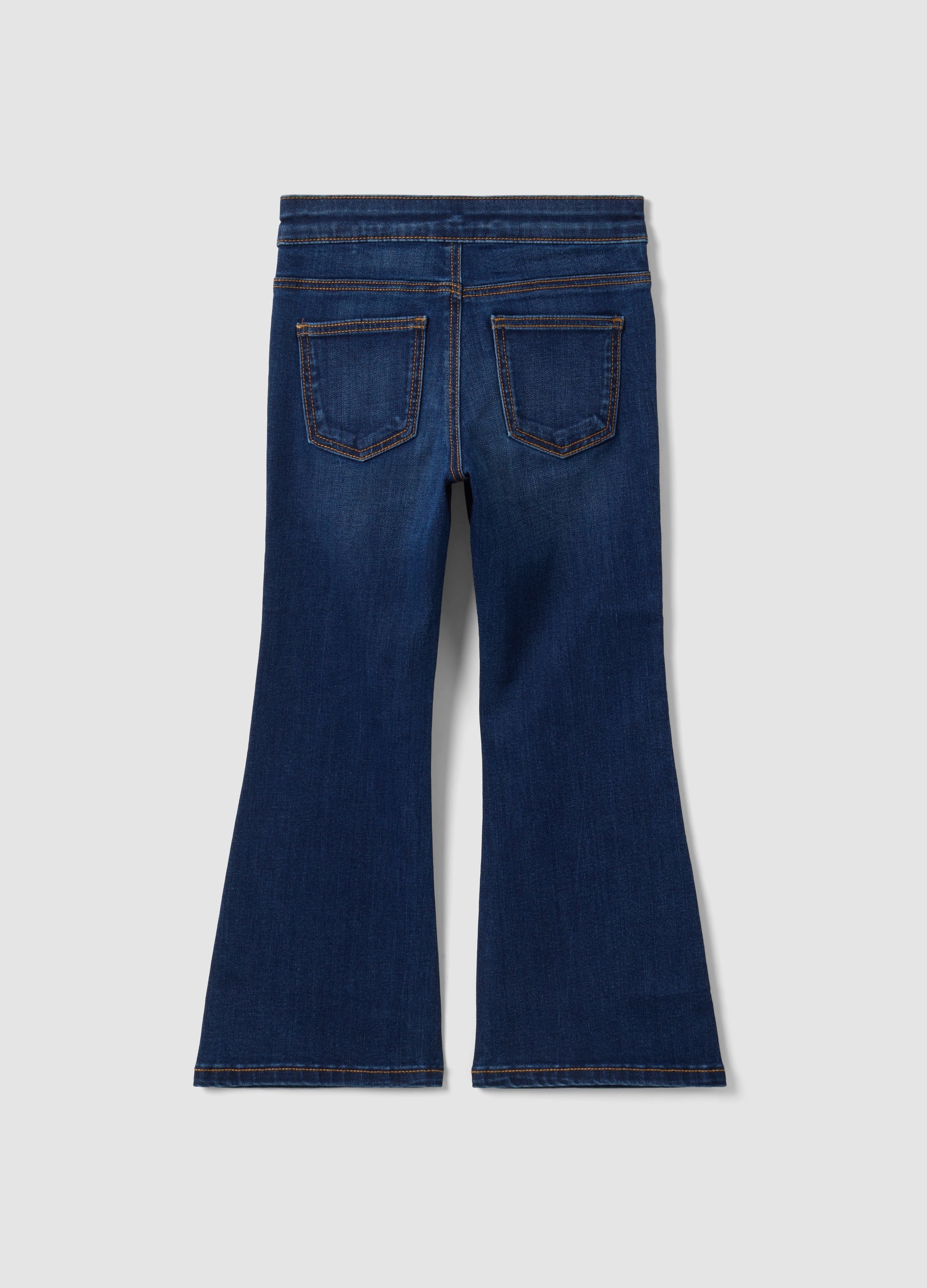OVS Girls’ Blue Flared Jeans In Stretch Cotton And Viscose