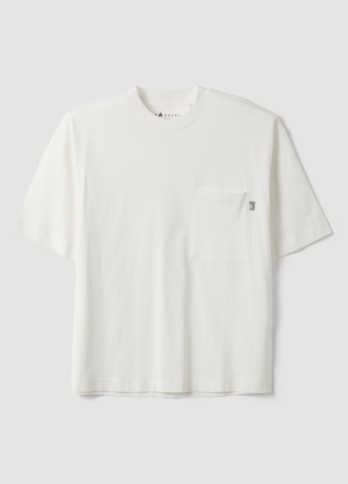 OVS White Pure Cotton Crew-Neck T-Shirt With Chest Pocket, Boxy Fit
