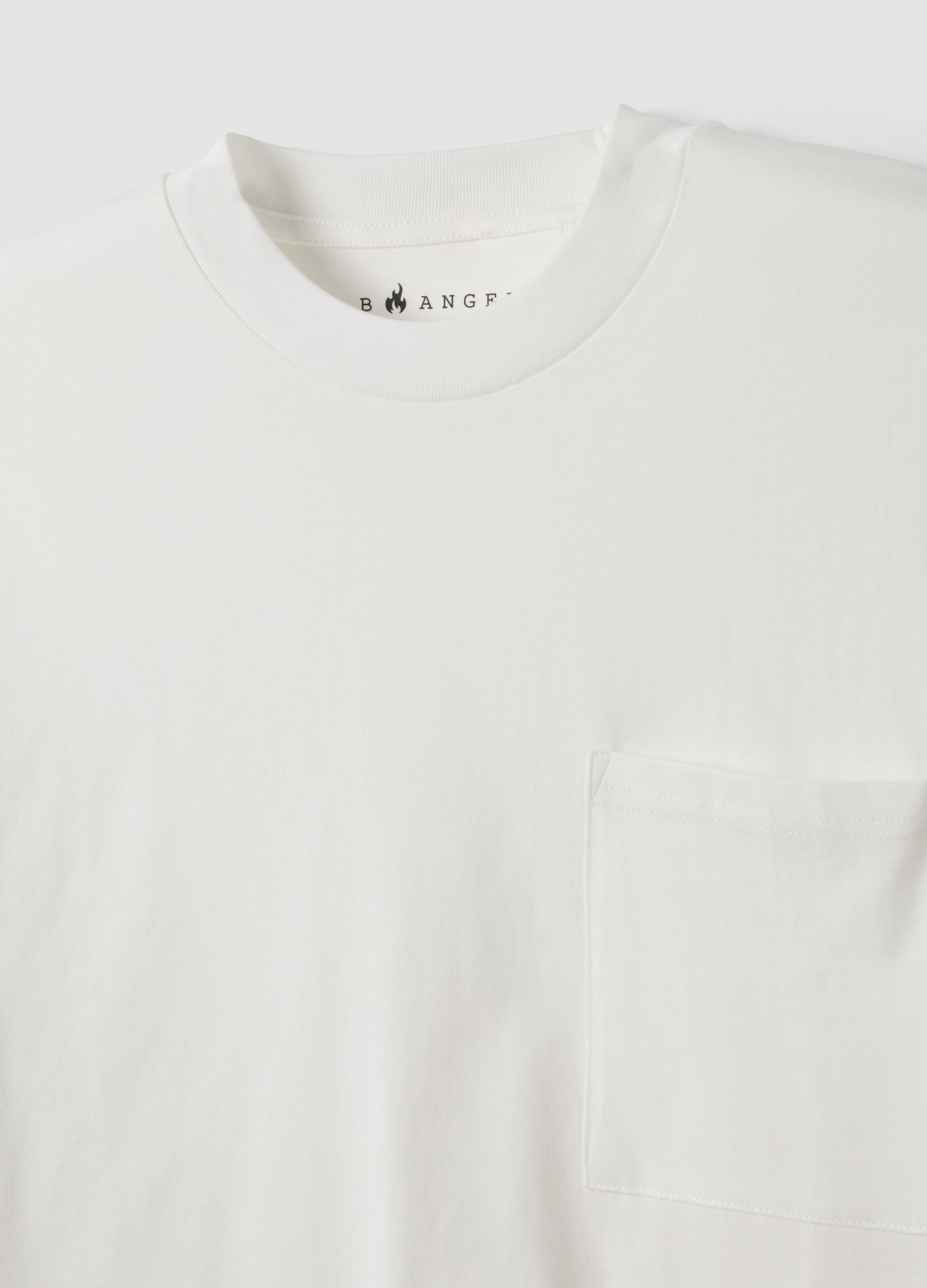 OVS White Pure Cotton Crew-Neck T-Shirt With Chest Pocket, Boxy Fit