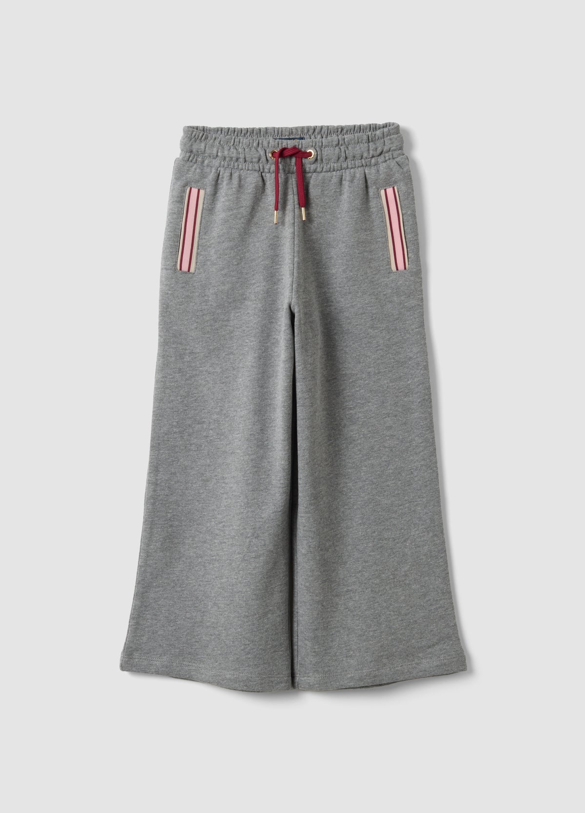 OVS Grey Cotton And Viscose Blend Culotte Trousers For Girls