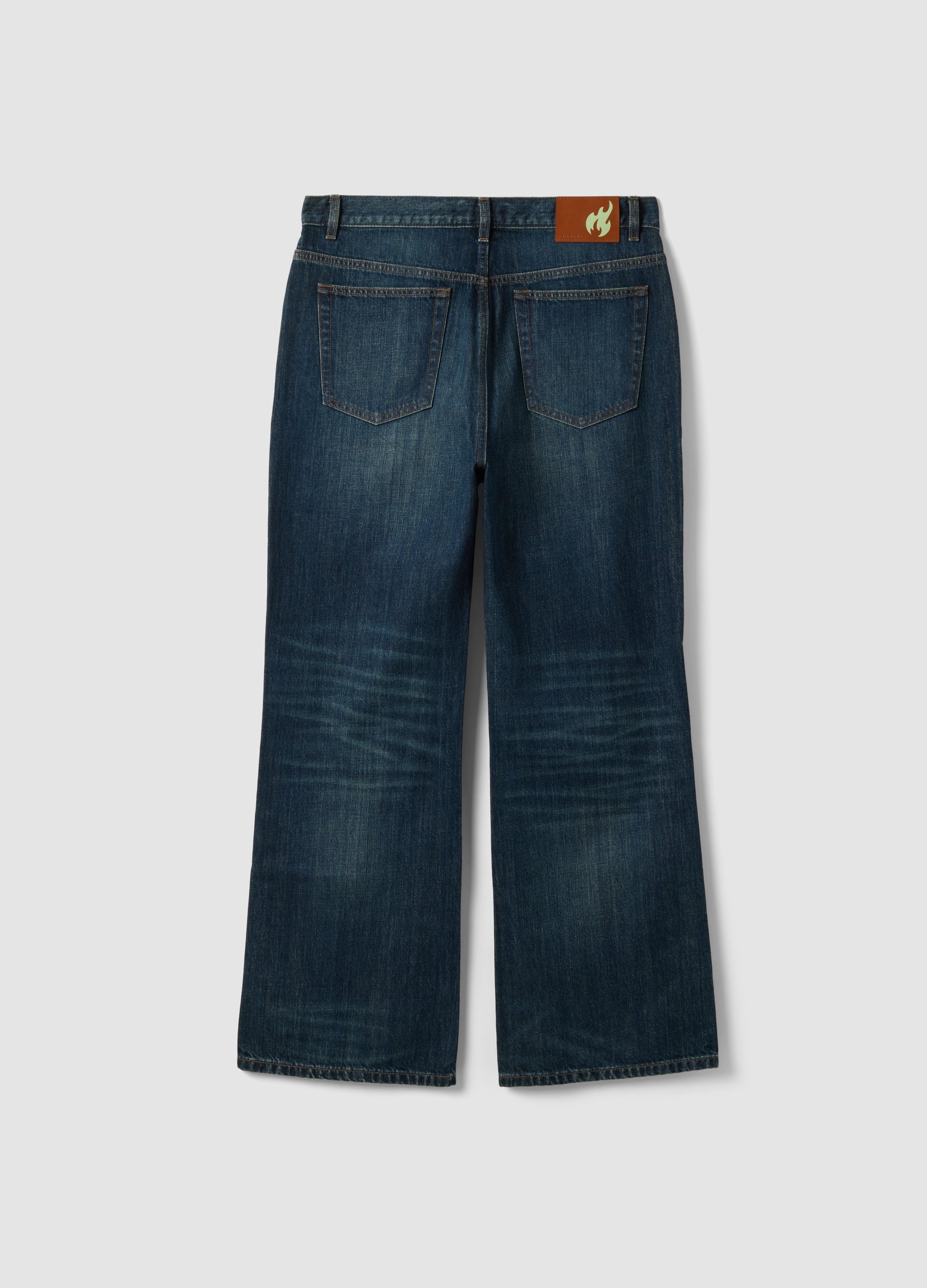 OVS Blue Pure Cotton Denim Jeans With Flare Fit